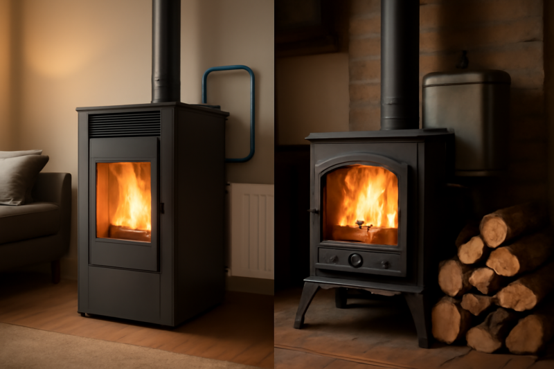 Pelletkachel vs houtkachel met watermantel voor centrale verwarming